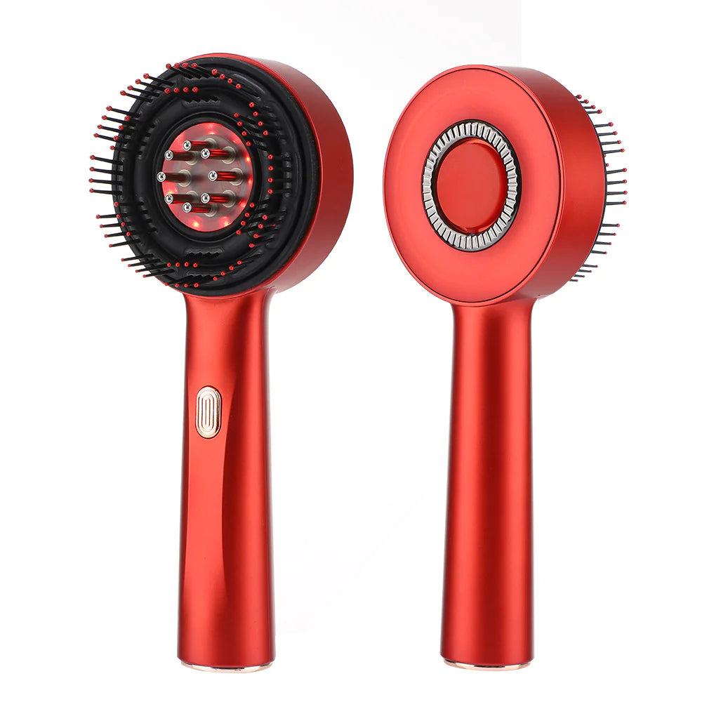 Electric Scalp Care & Hair Growth Massage Comb with Liquid Injection – Red Light Therapy